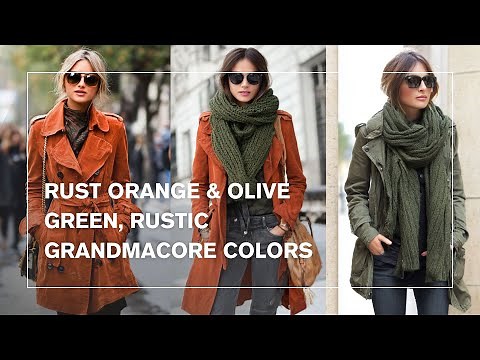 🌰 Rust Orange & Olive Green | Rustic Grandmacore Color Duo