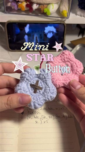 Nút áo Ngô Sao cũng không thể thiếu - Mini Star Button Tutorialll #crochet #button #xuhuong #starbutton #crochetbutton