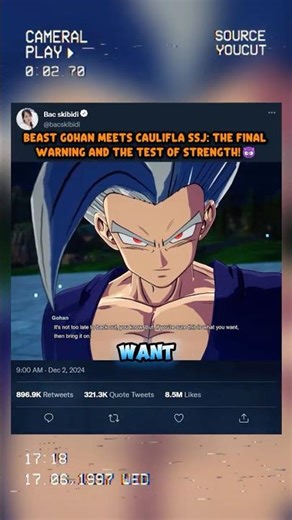 Beast Gohan Meets Caulifla SSJ:The Final Warning and The Test Of Strength! #sparkingzero #crashout