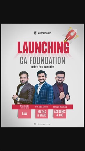 Bhanwar Borana on Instagram: "CA Foundation by BB VIRTUALS #cajourney #cafoundation #foundationstudies"