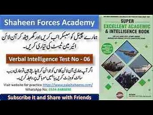 Verbal Intelligence Test No 6 : Super Intelligent Book