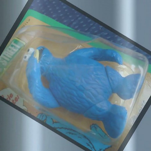 Vintage 1985 Sesame Street Fully Poseable - Cookie Monster