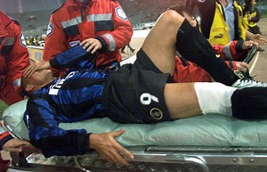 Ronaldo's devastating knee injury just six minutes into Inter Milan return in 2000