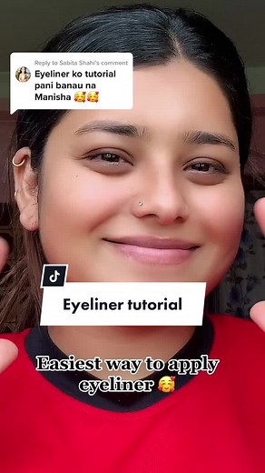 Replying to @Sabita Shahi #eyelinertutorial #beauty #fypシ #foryoupage #makeupartist #manishadhanuki2