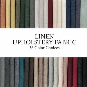 Upholstery Linen Fabric by the Yard, Solid Linen Fabric, 55'' Wide by the Yard, Thick Fabric by the Meter for Chairs, Furnishing and Sewing - Etsy