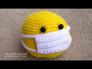 HOW to CROCHET FACE MASK EMOJI - Smiley Ball Amigurumi Toy Tutorial
