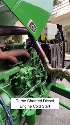 Turbo Charged Diesel Engine Cold Start #automobile #farmingtraditions #tractornewholland