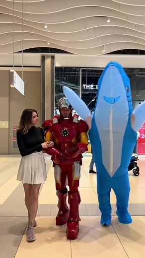 Iron man vs Shark man😱 #jeezzai