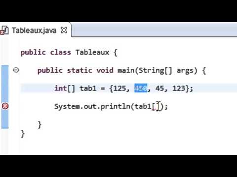 PROGRAMMER EN JAVA (Débutant) - 40 - Afficher les éléments d'un tableau