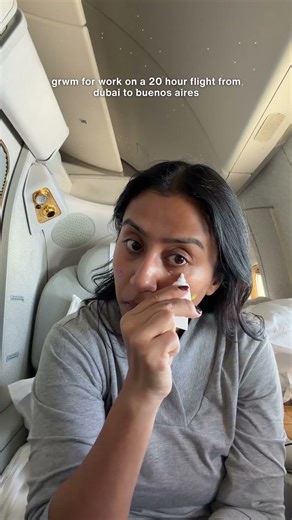 morning routine on my 20 hour flight ☀️