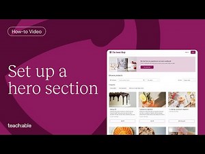 Creating a Hero Section on Teachable | Step-by-step Tutorial