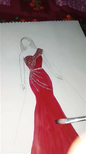 beautiful dress sketching 🖊️😍#dress #shorts #fashion #viral #art