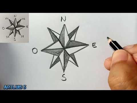 How to draw a compass rose