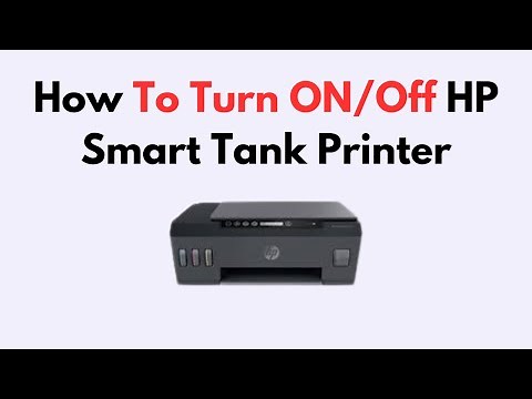 How To Turn ON/Off HP Smart Tank Printer