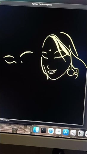 ✨जय श्री कृष्णा 🙏 🎶Presenting my Python turtle artwork of Lord Krishna #codingart #computerart