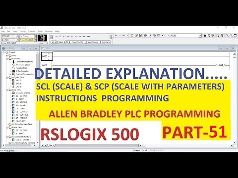 SCALING (SCL & SCP) ANALOG PROGRAMMING in RSLOGIX 500 Software (P5) PART-51 #ALLENBRADLEY #PLC