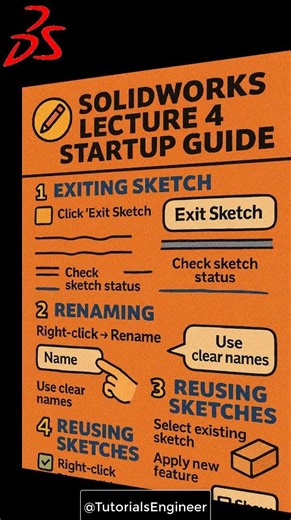 4: SolidWorks Lecture 4: startup guide #solidworks #engineer #tutorial ‪@TutorialsEngineer‬
