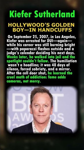 Kiefer Sutherland in Handcuffs — When Hollywood’s Golden Boy Faced Jail