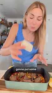 This one tray wonder features a Greek-style roast lamb and leftover veggies. Purging the fridge never tasted so good! #mediterraniandiet #onetraydinner #easymeal #hungerhacks | Mamamia