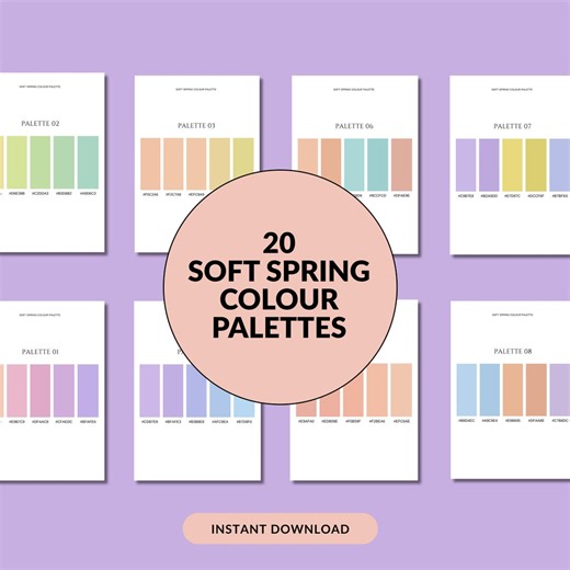 Soft Spring Color Palette Bundle, Interior Design, Hex Codes, Paint Colors, Bedroom Colors, for Designers - Etsy