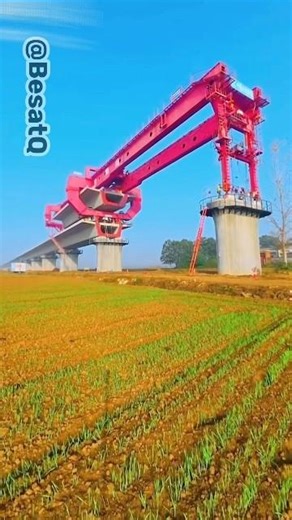 Bridge Building Machine in Action 🤯