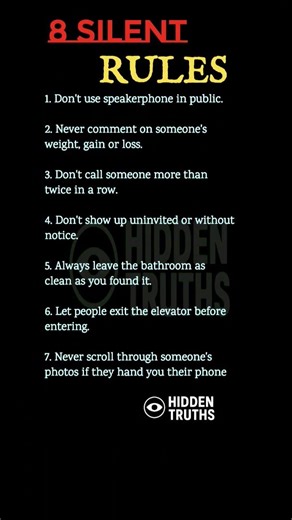 8 SILENT RULES #selfrespect #psychologyfacts #highvalue