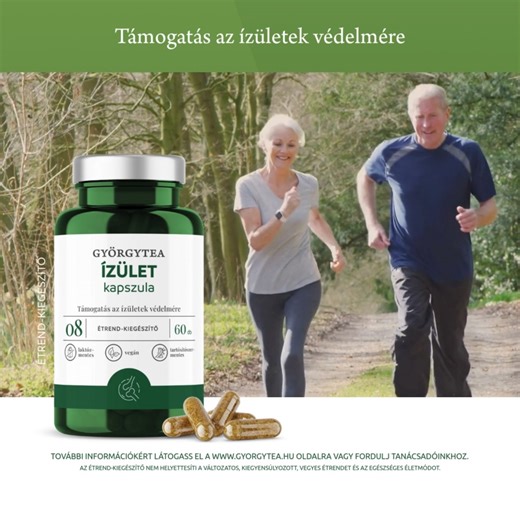 Györgytea Ízület kapszula édesgyökérrel, gyógynövényekkel, rézzel és C-vitaminnal az ízületek védelmére. Milyen gyógynövényeket tartalmaz? 🌿 édesgyökér (Glycyrrhiza glabra) 🌿 fekete ribizli (Ribes nigrum) 🌿 erdei málna (Rubus idaeus) 🌿 nyírfa (Betula pendula) 🌿 réti legyezőfű (Filipendula ulmaria) 🌿 fűzfa (Salix alba) 🌿 kurkuma (Curcuma longa) 🌿 csalán (Urtica dioica) Az édesgyökér támogatja a csontok és az ízületek egészségét. A réz részt vesz a kötőszövetek normál állapotának fenntartá