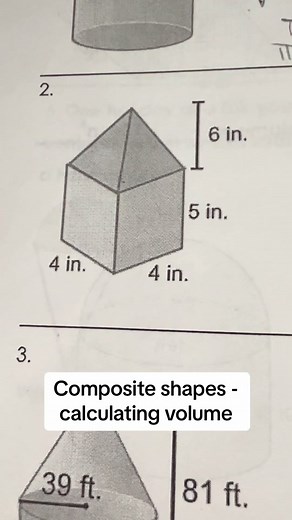 Calculating volume on composite shapes #fyp #youwantalgebra #mathtutor #mathhelp #gedmath #algebra #psatprep #satprep #actprep #mathteacher #geometry #compositeshapes #volume