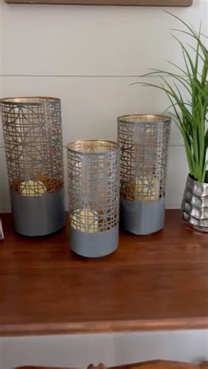 Latticework Candle Lanterns- Beautiful decor piece!