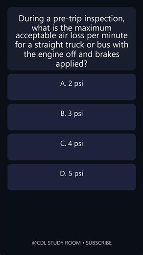 CDL GENERAL KNOWLADGE - #1 QUIZ QUESTION