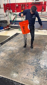 You won’t believe what came out of this rug 🤯💦 That squeegee pass says it all — years of built‑up dirt, grime, and who‑knows‑what rolling out with every stroke. This isn’t carpet cleaning… it’s real rug washing, the ATC way. At Around The Clock Rug Washing (ATC Rug Washing), we combine state‑of‑the‑art equipment with decades of fiber expertise, delivering results that hit as hard as this before‑and‑after. Family owned since 1978 and proudly “saving one rug at a time.” | ATC Rug Washing & Speci