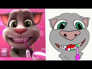 Laugh with My Talking Tom 2 Funny drawing meme -Try not To laugh 😂🤣