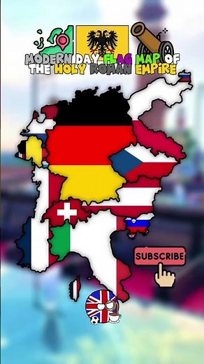 Modern Day Flag Map of the Holy Roman Empire #europe #map #mapping #history