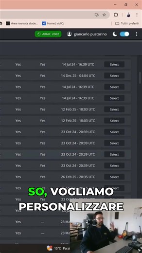 Personalizzazione dell'Aeromobile in SimBrief