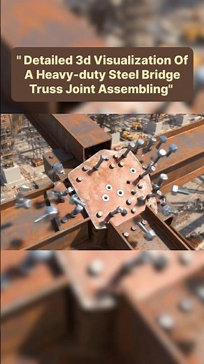 3D Visualisation of Heavy duty Steel Bridge Trust joint Assembling #structuraldetailing