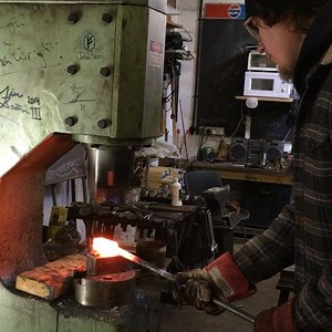 2.1K views · 94 reactions | I have a couple in the workshop today forging their own rings! It's lunch time, their Damascus is annealing after having punched the holes and I am having a blast! www.blacksmithingtools.co.uk #blacksmith #blacksmithing #forged #forging #steeletools #forging | Alec Steele | Facebook