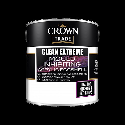 Crown Trade Clean Extreme Mould Inhibiting Acrylic Eggshell - Crown Paints Professional