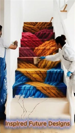 Mind-Blowing 3D Art Transformation: Turning Stairs into a Masterpiece! 🎨✨