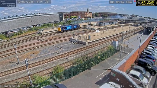 Off to Derby this time with Rail Operations Group 37800 "Cassopia" waking up the afternoon nappers departing on 0E79 #railoperationsgroup | Railcam