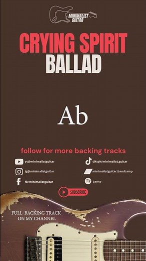 Emotional Ballad Jam Backing Track #emotionalguitar #soulful #balladguitar #minimalistguitar