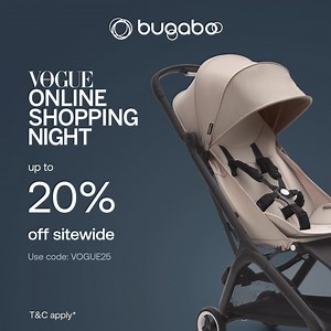 Up to 𝟐𝟎% 𝐨𝐟𝐟 award-winning prams, accessories & more! Use code VOGUE25 at Bugaboo.com | Bugaboo