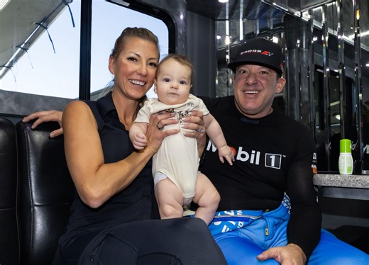 Tony Stewart's wife Leah Pruett marks son's 9-month milestone with adorable video at Brainerd Raceway