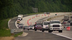 I-26 drivers shift to new eastbound lanes after overnight closure