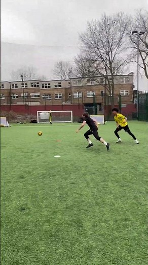Intense One-on-One Soccer Training Session