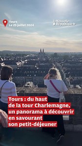 😍 Une vue à couper le souffle ! Cet été, la mairie de Tours propose des visites guidées et des petits-déjeuners au sommet de la tour Charlemagne. Une expérience visuelle et gourmande 😋 ➡️ Plus d'infos : https://l.lanouvellerepublique.fr/6uH | La Nouvelle République