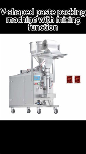 Vertical Paste Packing Machine with Stirring Function (Three-Side Seal Bag)—Suitable for liquid and paste products such as cream, sauce, jam, shampoo, cosmetic paste, and other viscous materials. #packagingmachine #automaticpackingmachine #liquidpackagingmachine #pastepackingmachine