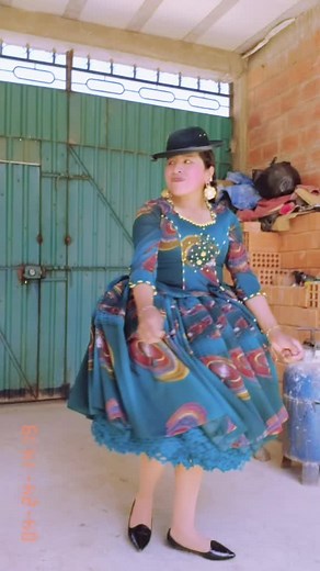 Traditional Dress Twirling with Vibrant Patterns
