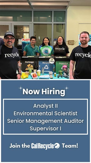 Want a career to help the environment? Help us cut trash pollution and fight climate change! Join the CalRecycle team–apply now! Link: https://ow.ly/4yeF50XUfoo | CalRecycle