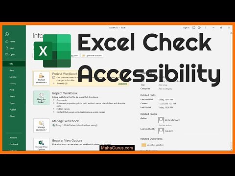 How to Check Accessibility in Excel- Excel Check Accessibility Tutorial