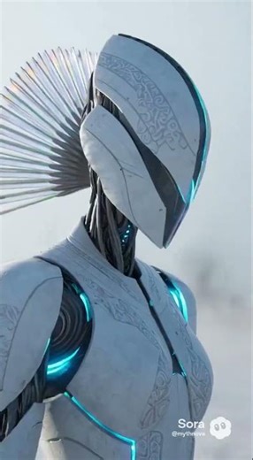 Futuristic Alien colossal Biochemical android and Floating City War